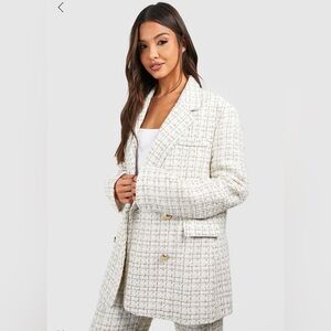NWT | Cream and Gold Tweed Blazer